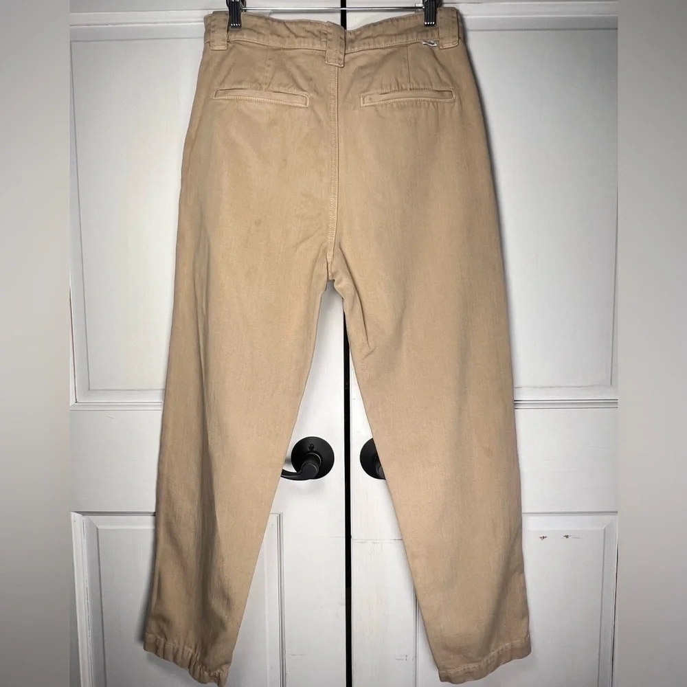 MOTHER Denim Khaki Color Curds and Whey The Punk 76 Ankle Pants High Rise Sz 27